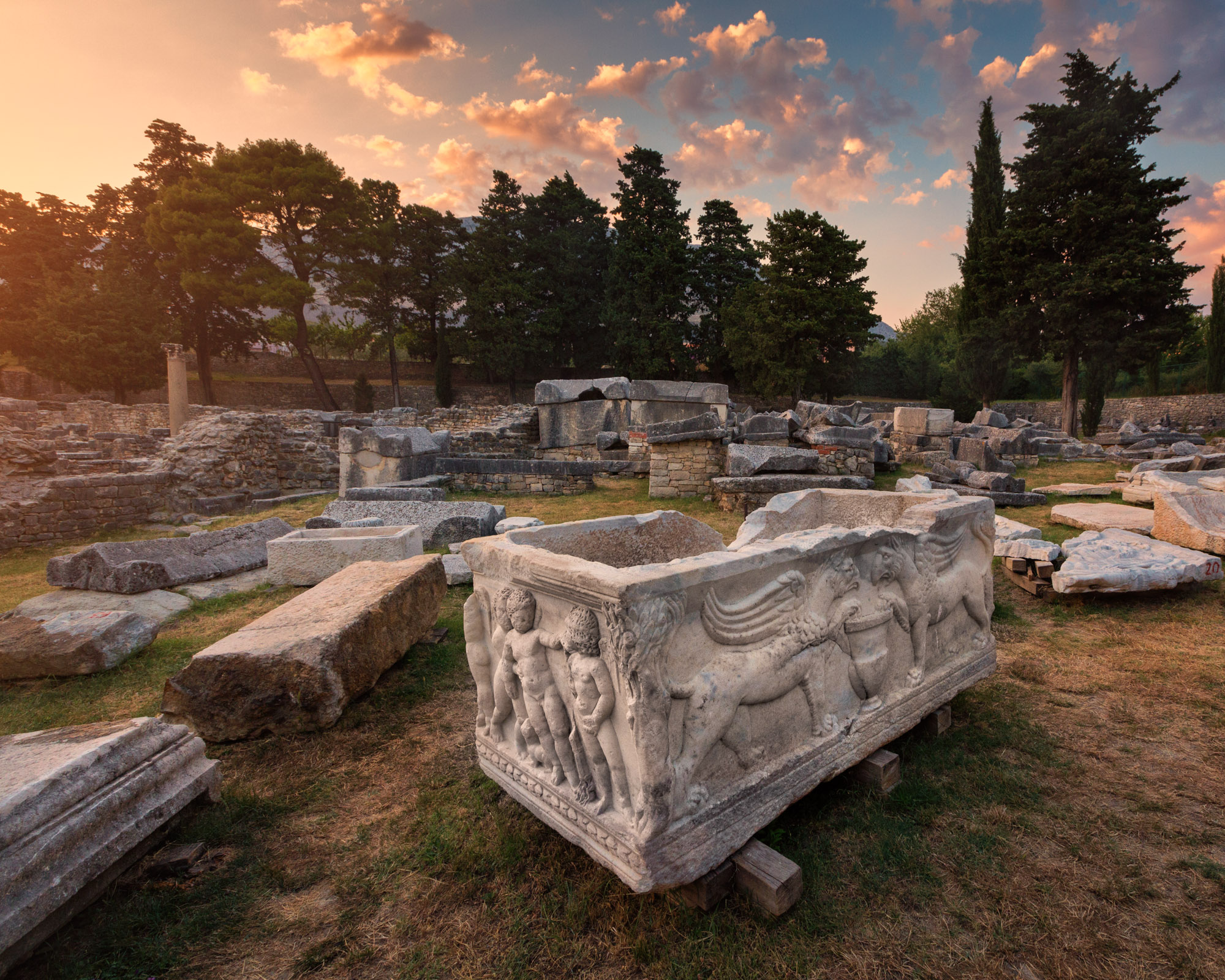 Ancient Sarcophagus, Salona, Split, Croatia, Erasmus Courses