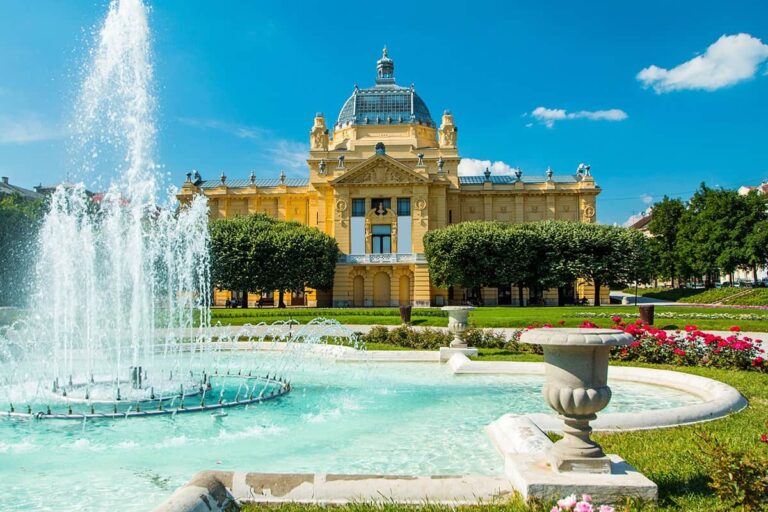 King Tomislav Square, Zrinjevac Park, Fountain, Art Pavilion in Zagreb – Erasmus+ Teacher Training Courses Zagreb