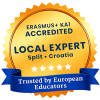 Erasmus KA1 accredited local expert badge for teacher training, trusted by European educators in Split