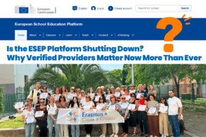ESEP platform changes — Erasmus Courses Croatia group of educators with certificates after completing a verified Erasmus+ course