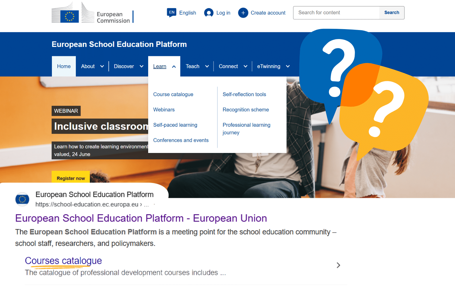 European School Education Platform ESEP logo background