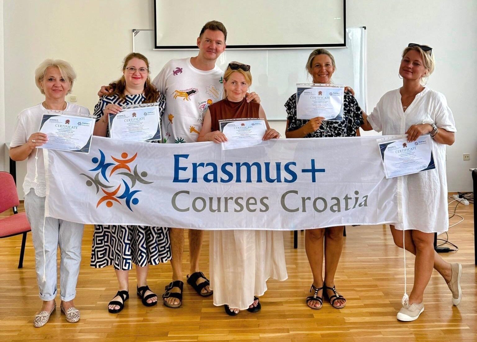 Invited Expert Dario from Erasmus Courses Croatia with teacher group